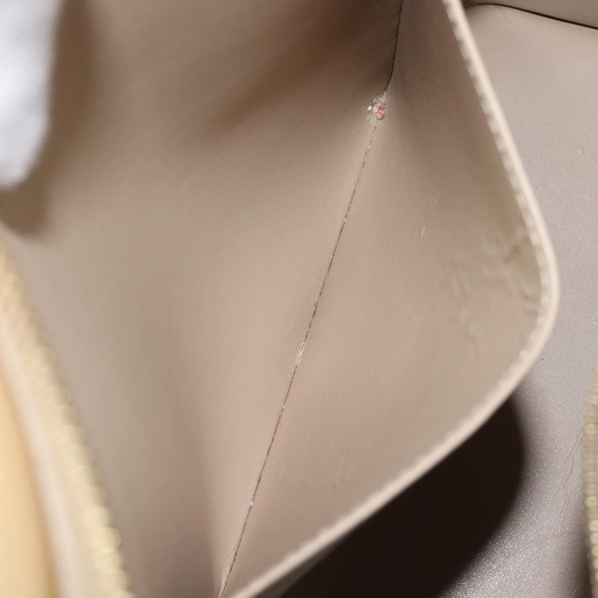 LOUIS VUITTON Monogram Vernis Houston Hand Bag Beige M91004 LV Auth gh2391A