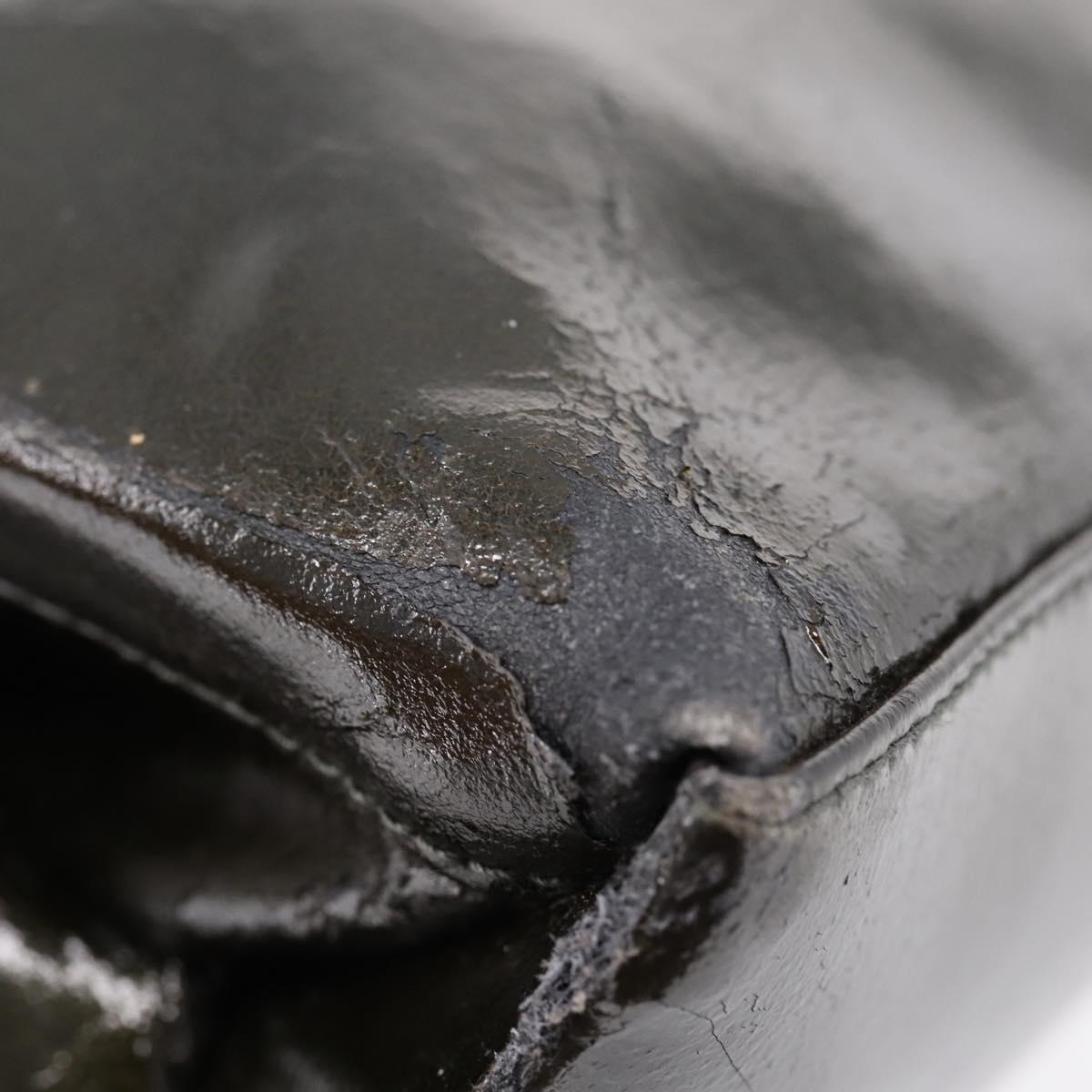 LOEWE Velazquez Hand Bag Leather 2way Green Silver Auth gh2401