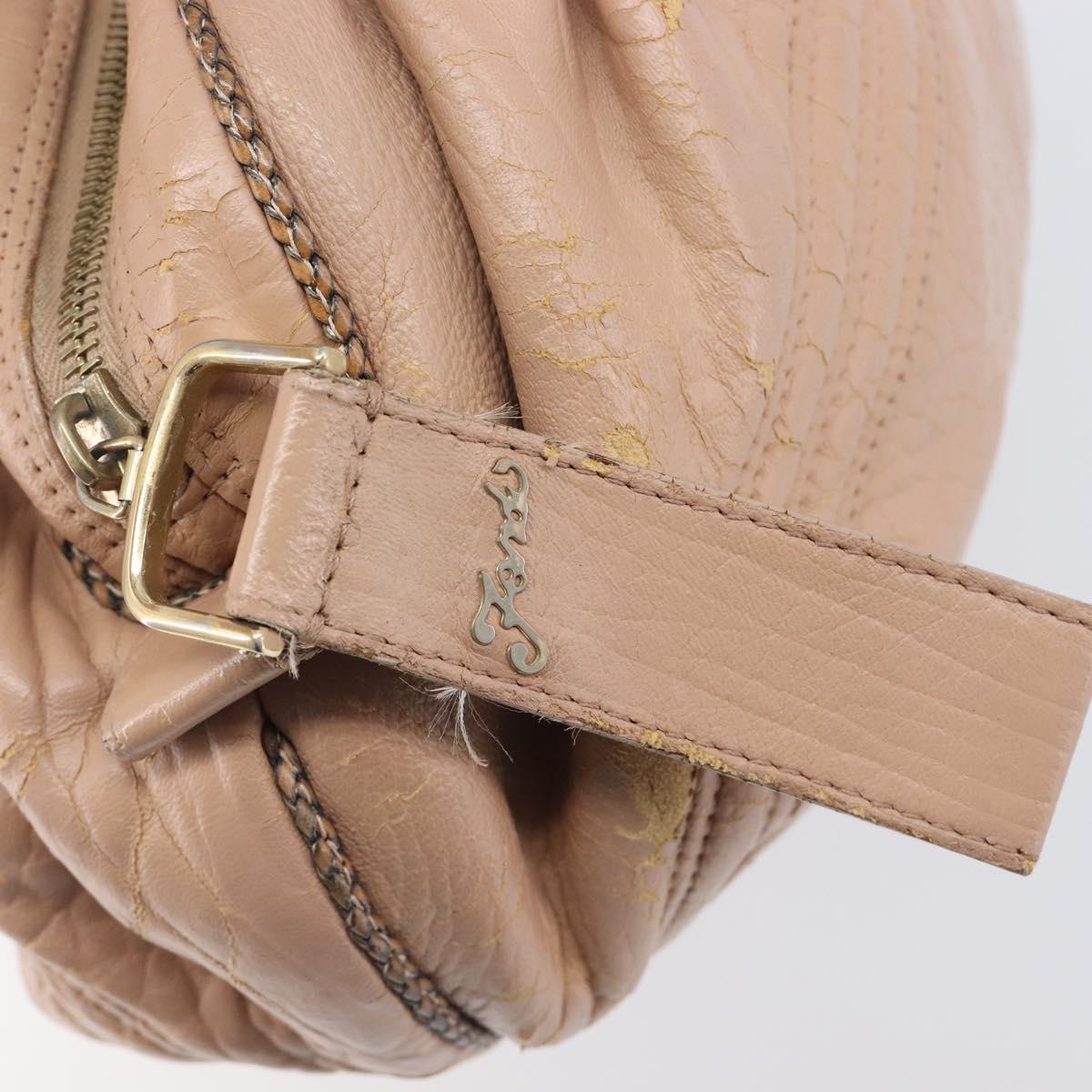 FENDI Spy Bag Hand Bag Leather Pink Gold Tone 8BL078 Auth gh2406