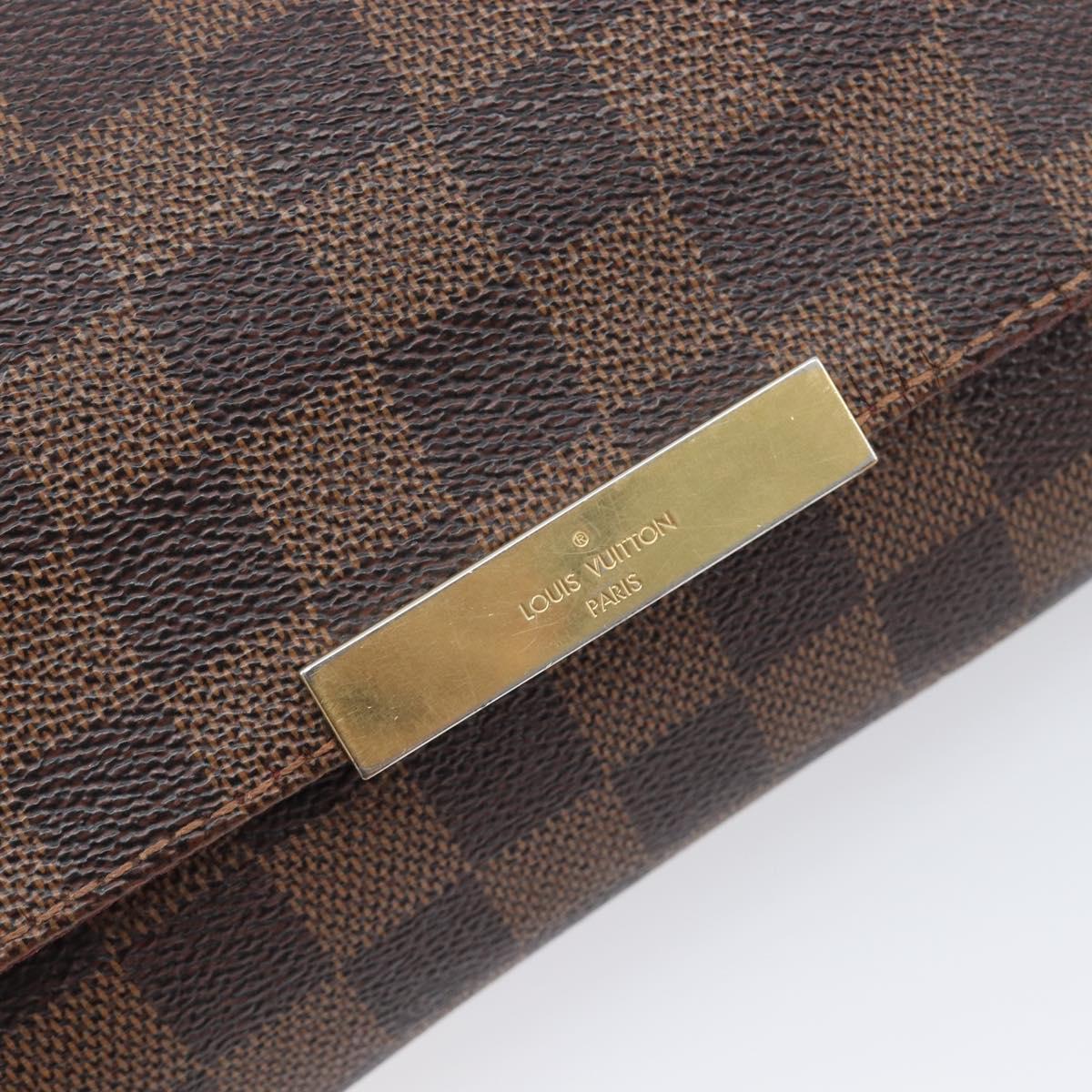 LOUIS VUITTON Damier Ebene Favorit MM Shoulder Bag M41129 LV Auth gh2407
