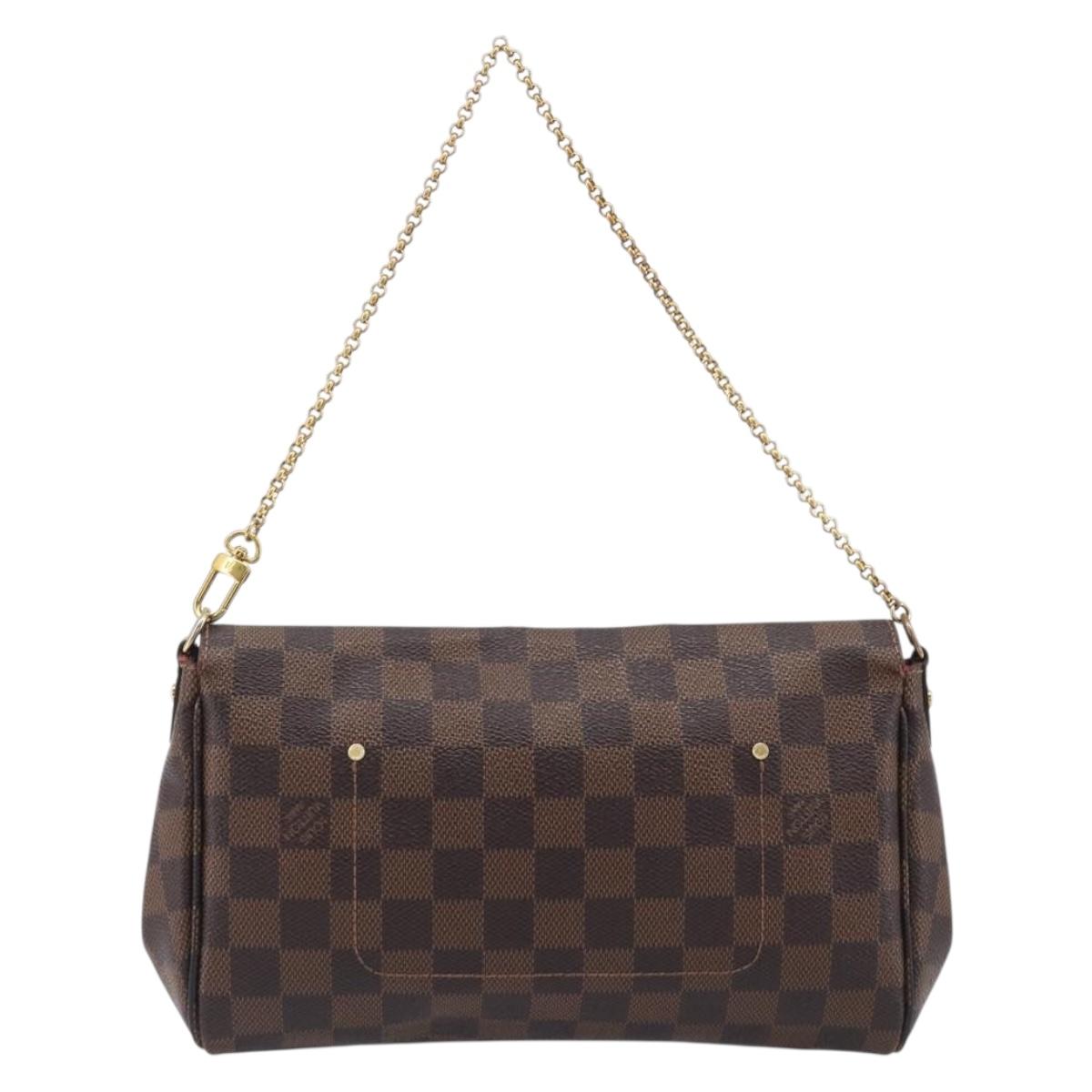 LOUIS VUITTON Damier Ebene Favorit MM Shoulder Bag M41129 LV Auth gh2407