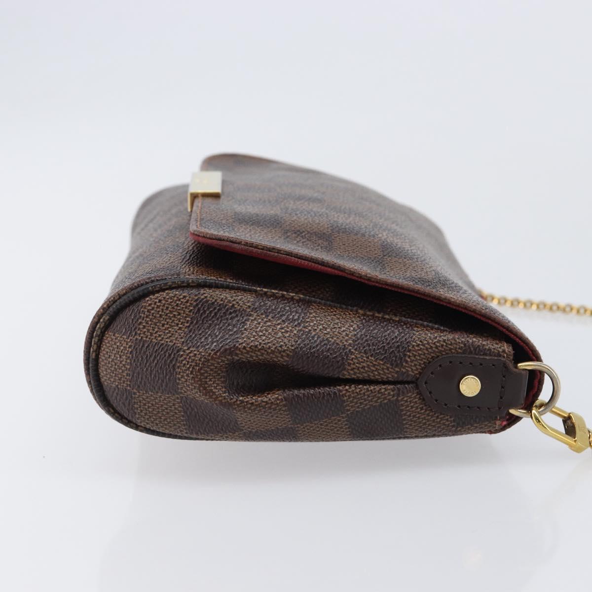 LOUIS VUITTON Damier Ebene Favorit MM Shoulder Bag M41129 LV Auth gh2407