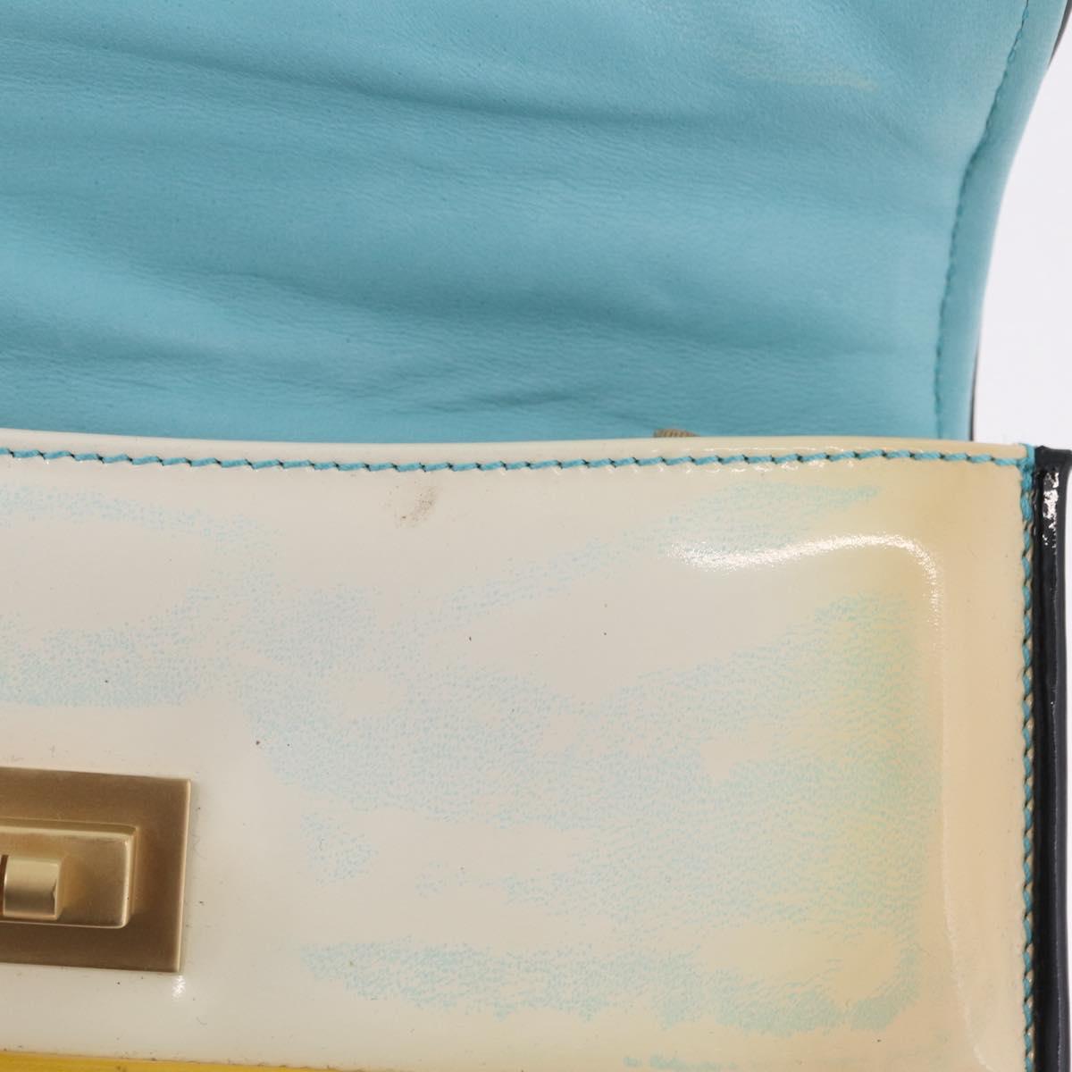 CHANEL Chain Matelasse 2.55 Bag Patent leather Multicolor CC Auth gh2420