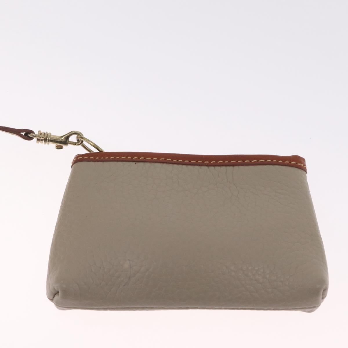 Coach Shoulder Bag Leather Beige Gold Auth gh2421