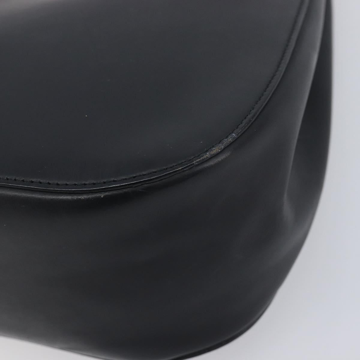 GUCCI Bamboo Hand Bag Leather Black 001 3739 3444 Auth gh2425