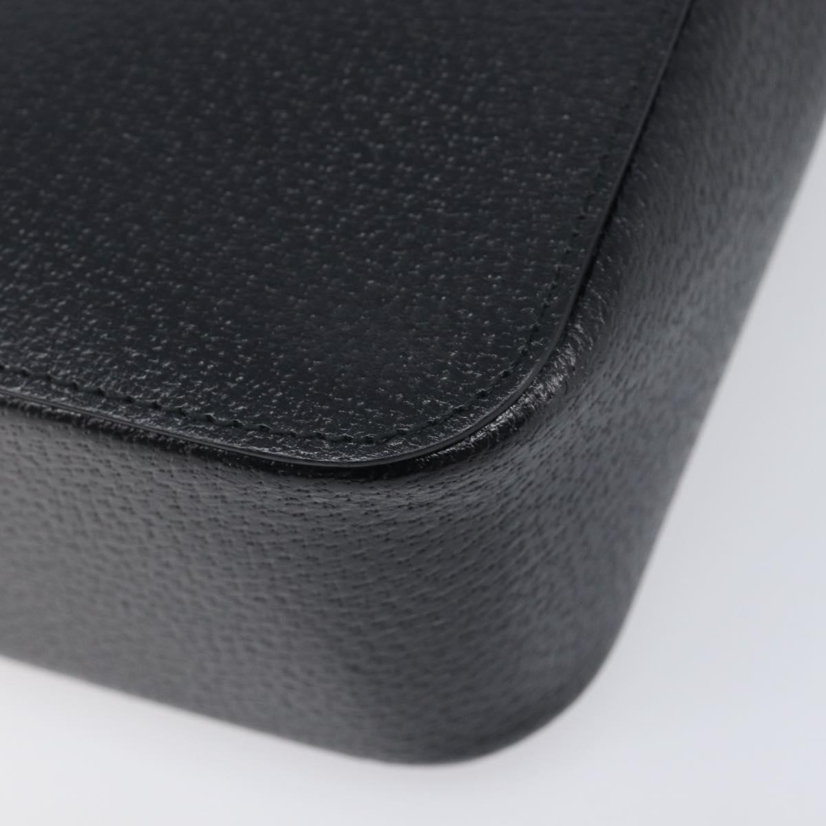 GUCCI Bamboo Hand Bag Leather Black 002 1061 Auth gh2426A