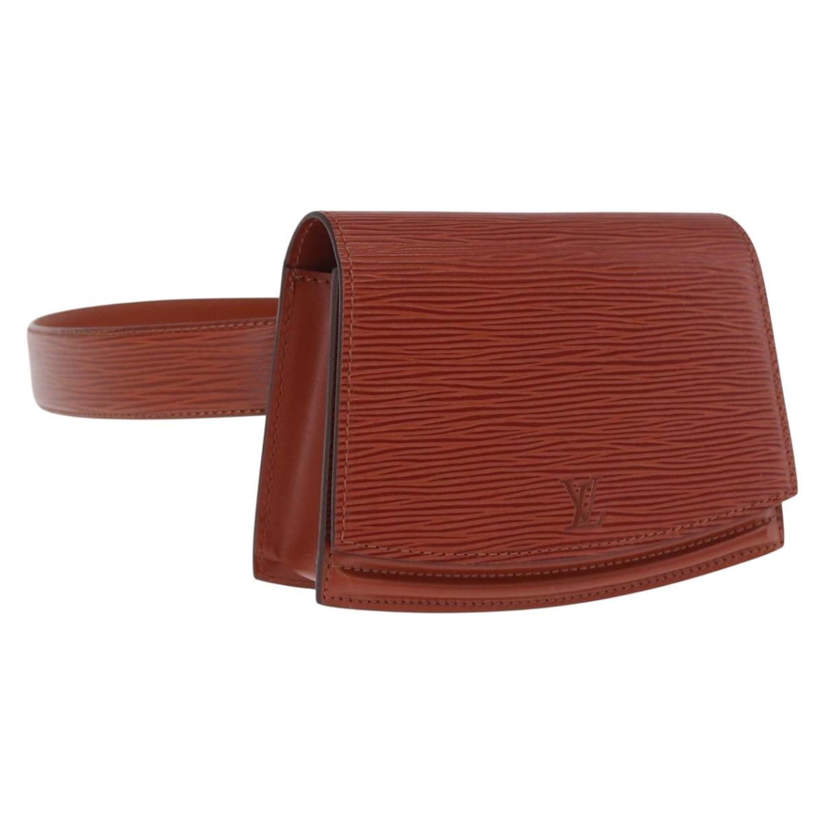 LOUIS VUITTON Epi Tilsitt Waist bag Brown M52603 LV Auth gh2427A