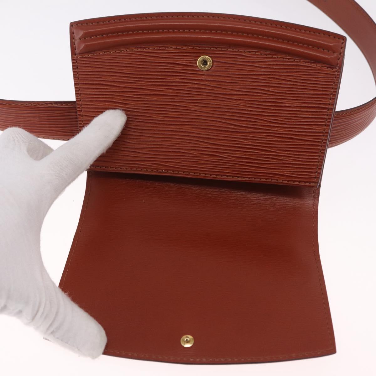 LOUIS VUITTON Epi Tilsitt Waist bag Brown M52603 LV Auth gh2427A