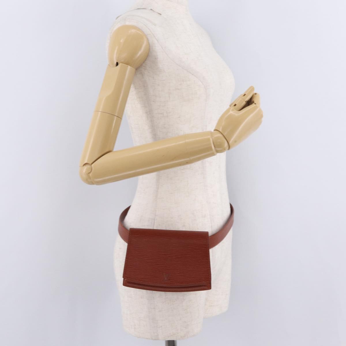 LOUIS VUITTON Epi Tilsitt Waist bag Brown M52603 LV Auth gh2427A