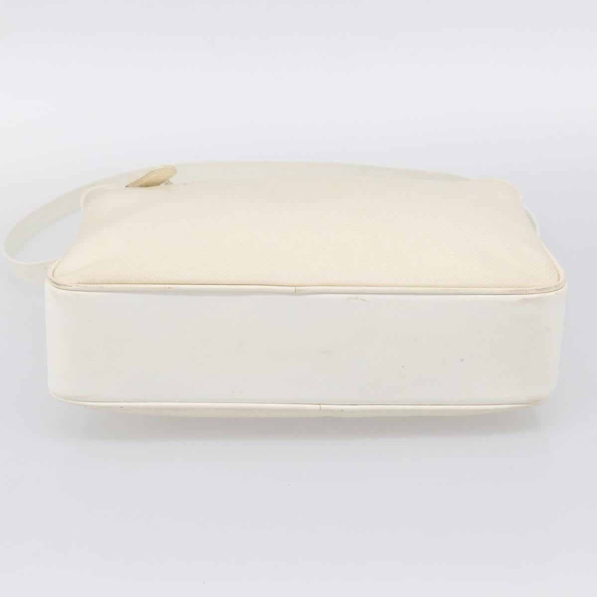 GUCCI Bamboo Hand Bag Nylon 2way White Silver 000 2040 0538 Auth gh2437