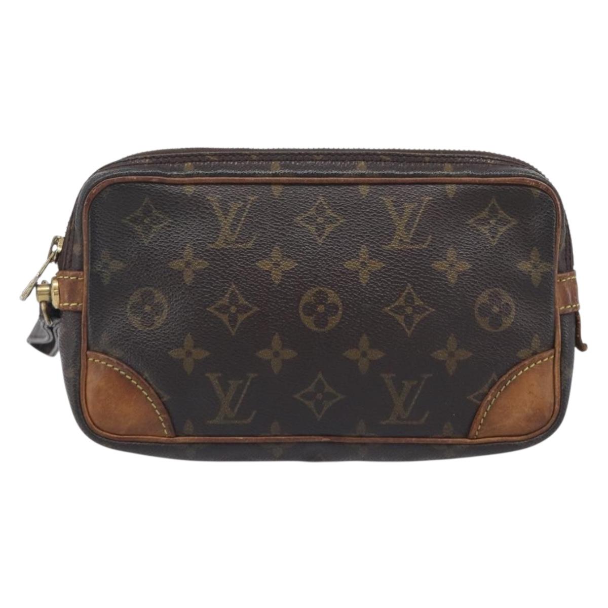 LOUIS VUITTON Monogram Marly Dragonne PM Clutch Bag M51827 LV Auth gh2445