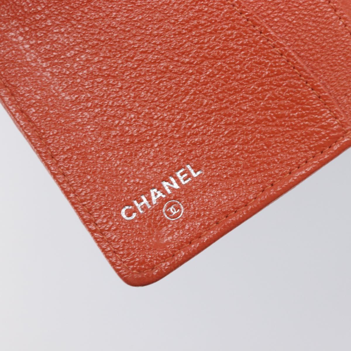 CHANEL Bicolore Day Planner Cover Leather Red Silver CC Auth gh2449V