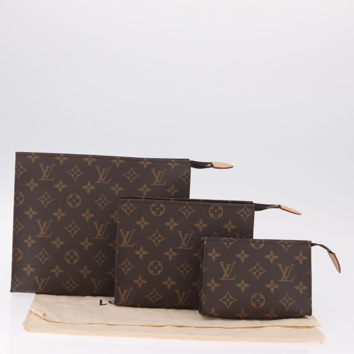 LOUIS VUITTON Monogram Trio Posh Toilette Clutch Bag M47195 LV Auth gh2459SAM