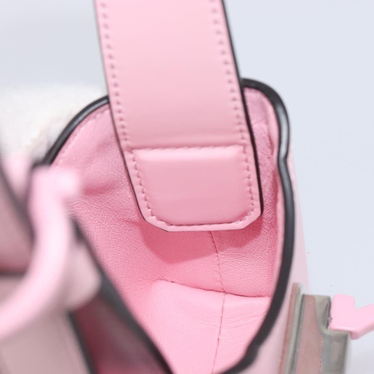 Salvatore Ferragamo Gancini Mini Hand Bag Leather Pink Auth gh2461V