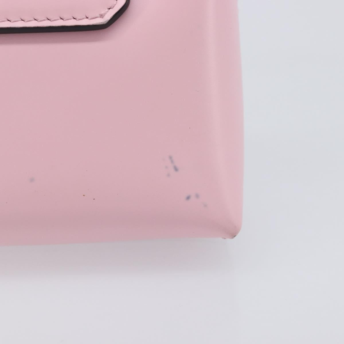 Salvatore Ferragamo Gancini Mini Hand Bag Leather Pink Auth gh2461V