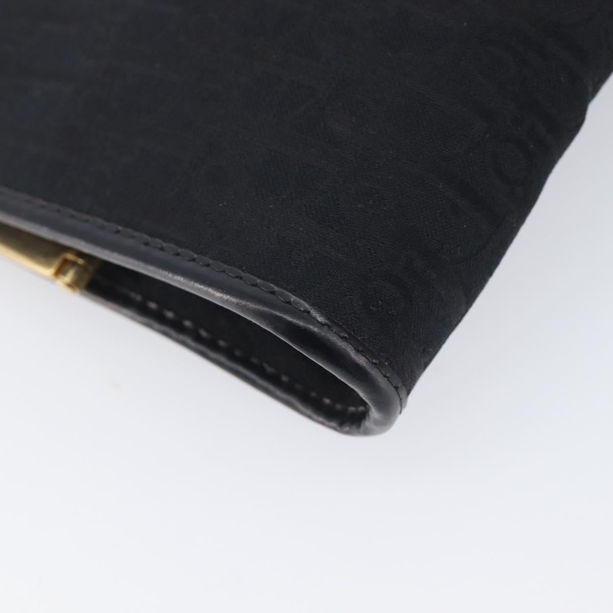 Christian Dior Trotter Clutch Bag Black Silver Auth gh2463A