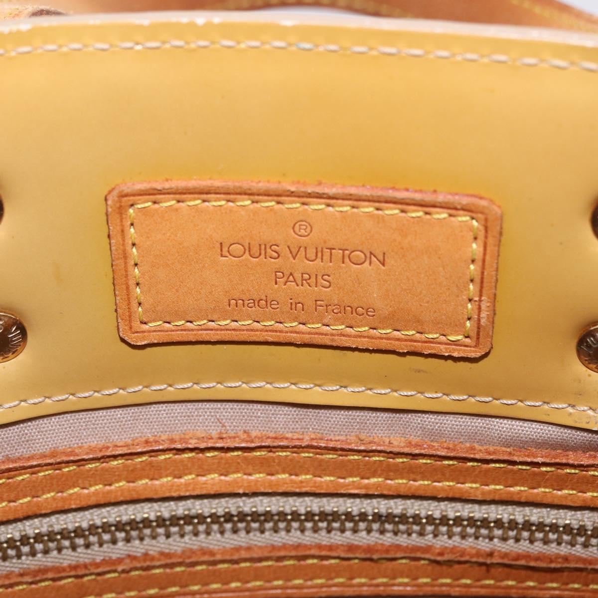 LOUIS VUITTON Monogram Vernis Reade PM Hand Bag Beige M91144 LV Auth gh2465
