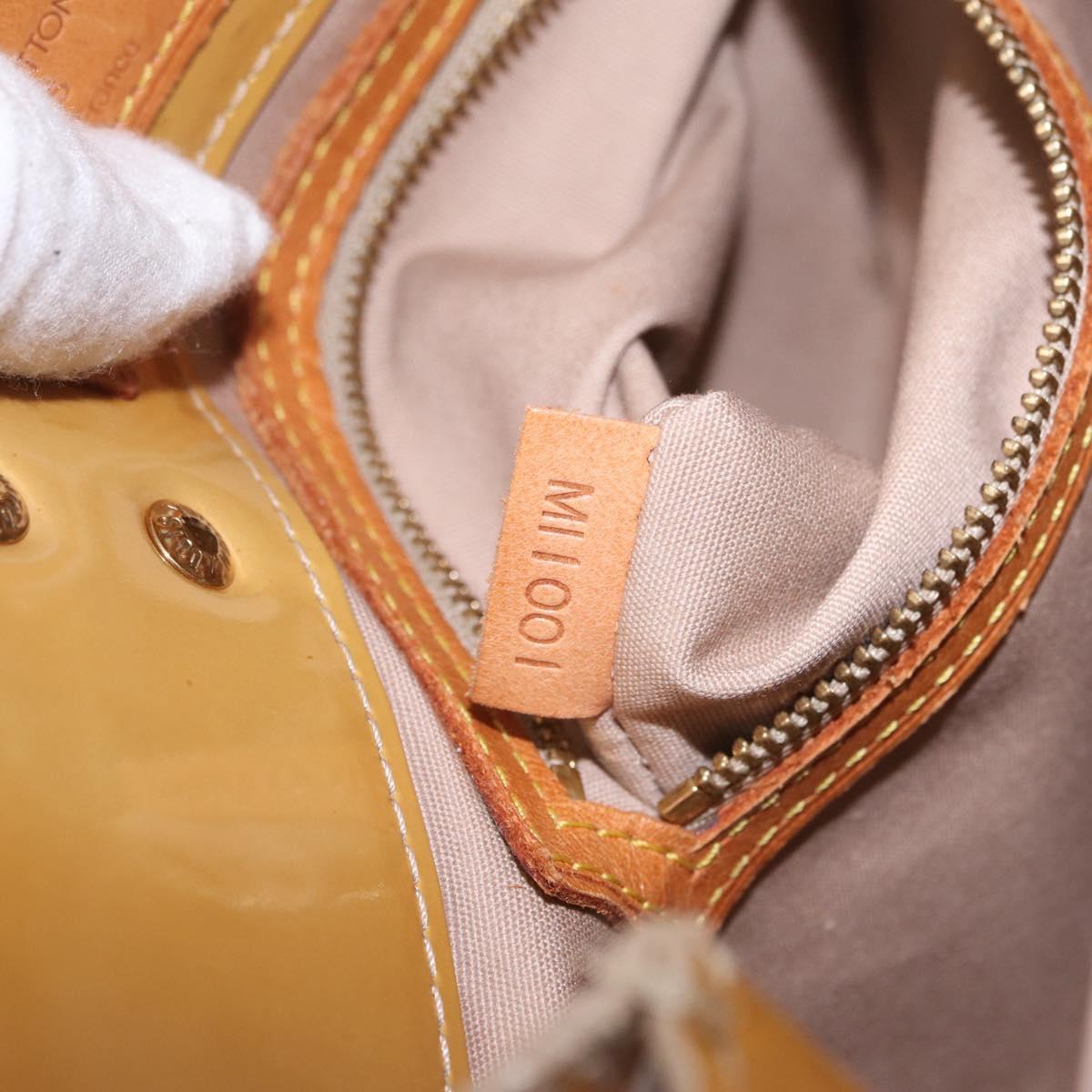 LOUIS VUITTON Monogram Vernis Reade PM Hand Bag Beige M91144 LV Auth gh2465