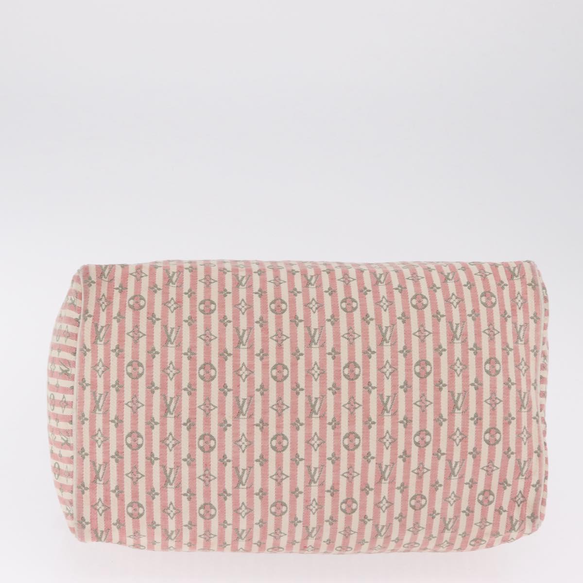 LOUIS VUITTON Monogram Mini Lin Croisette Speedy 30 Bag Pink M95501 Auth gh2476