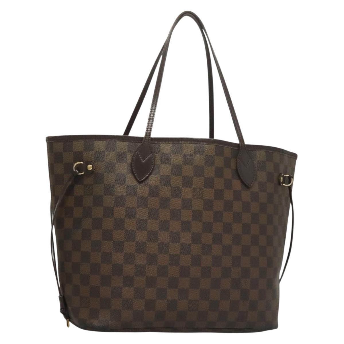LOUIS VUITTON Damier Ebene Neverfull MM Tote Bag N51105 LV Auth gh260