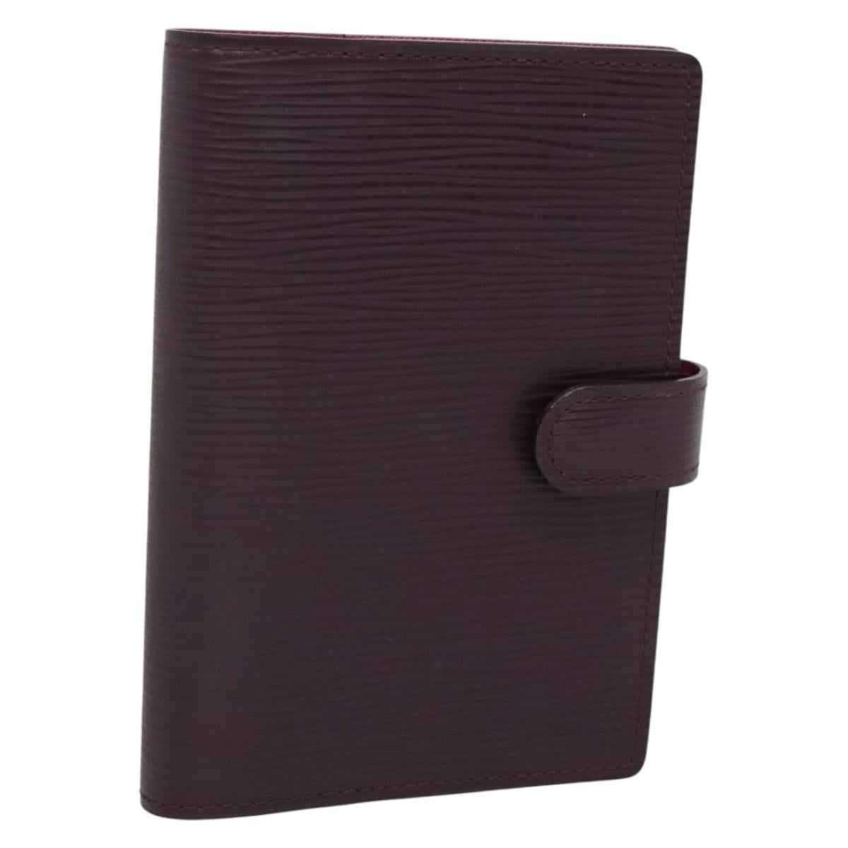 LOUIS VUITTON Epi Agenda PM Day Planner Cover Cassis F2096K LV Auth gh307