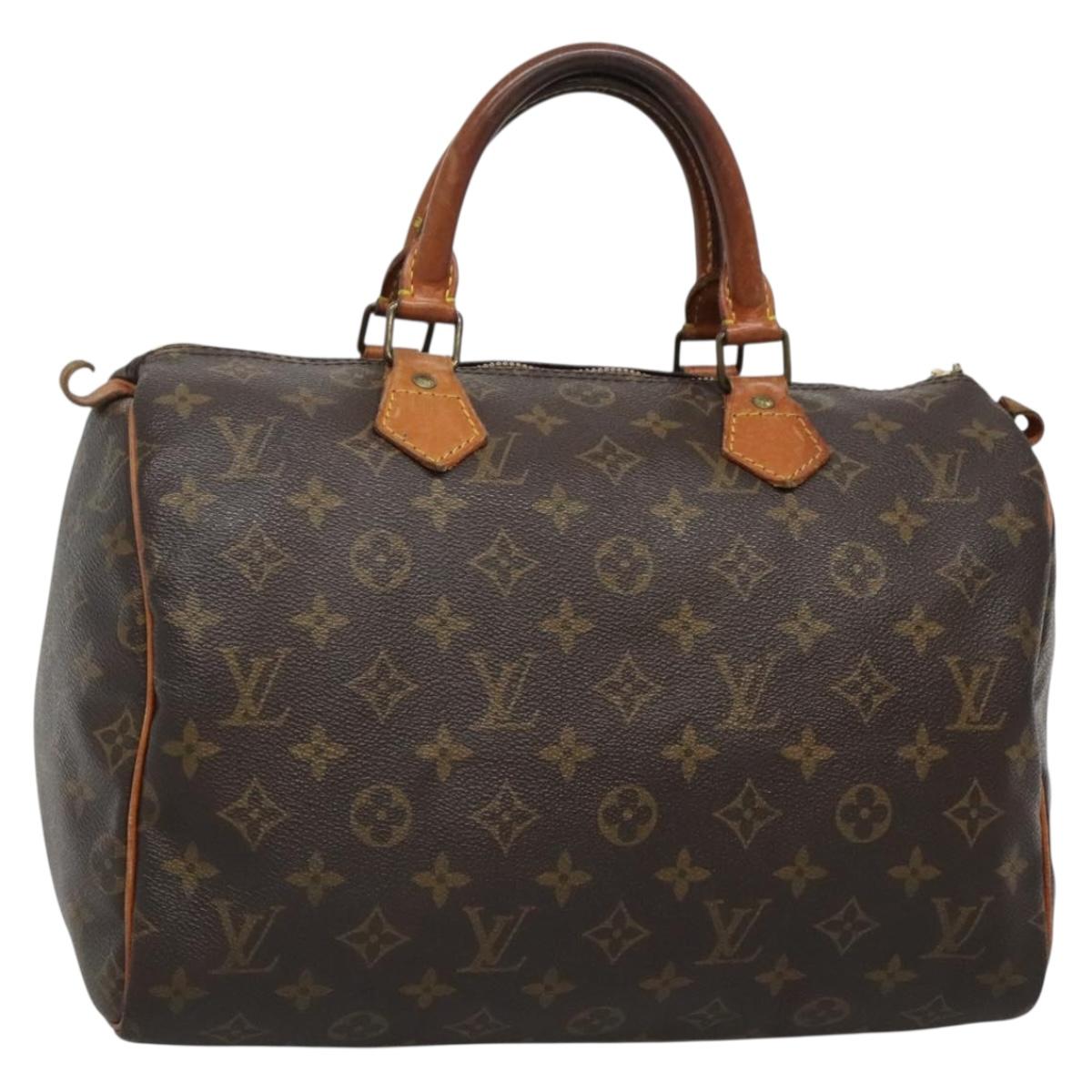 LOUIS VUITTON Monogram Speedy 30 Hand Bag M41526 LV Auth gh369