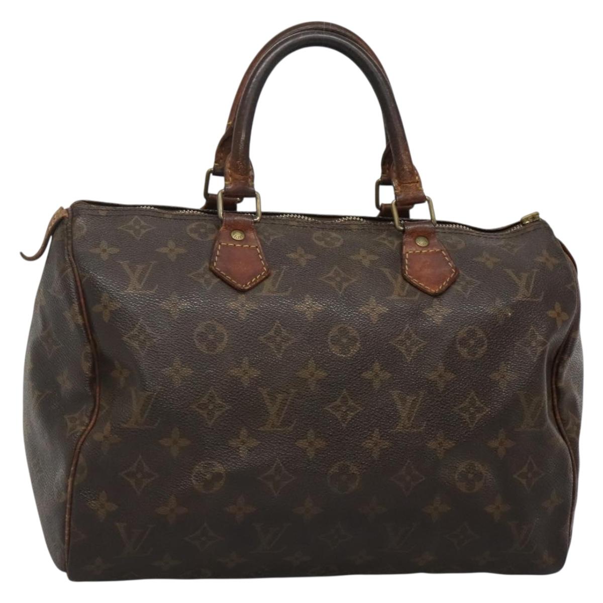 LOUIS VUITTON Monogram Speedy 30 Hand Bag M41526 LV Auth gh376