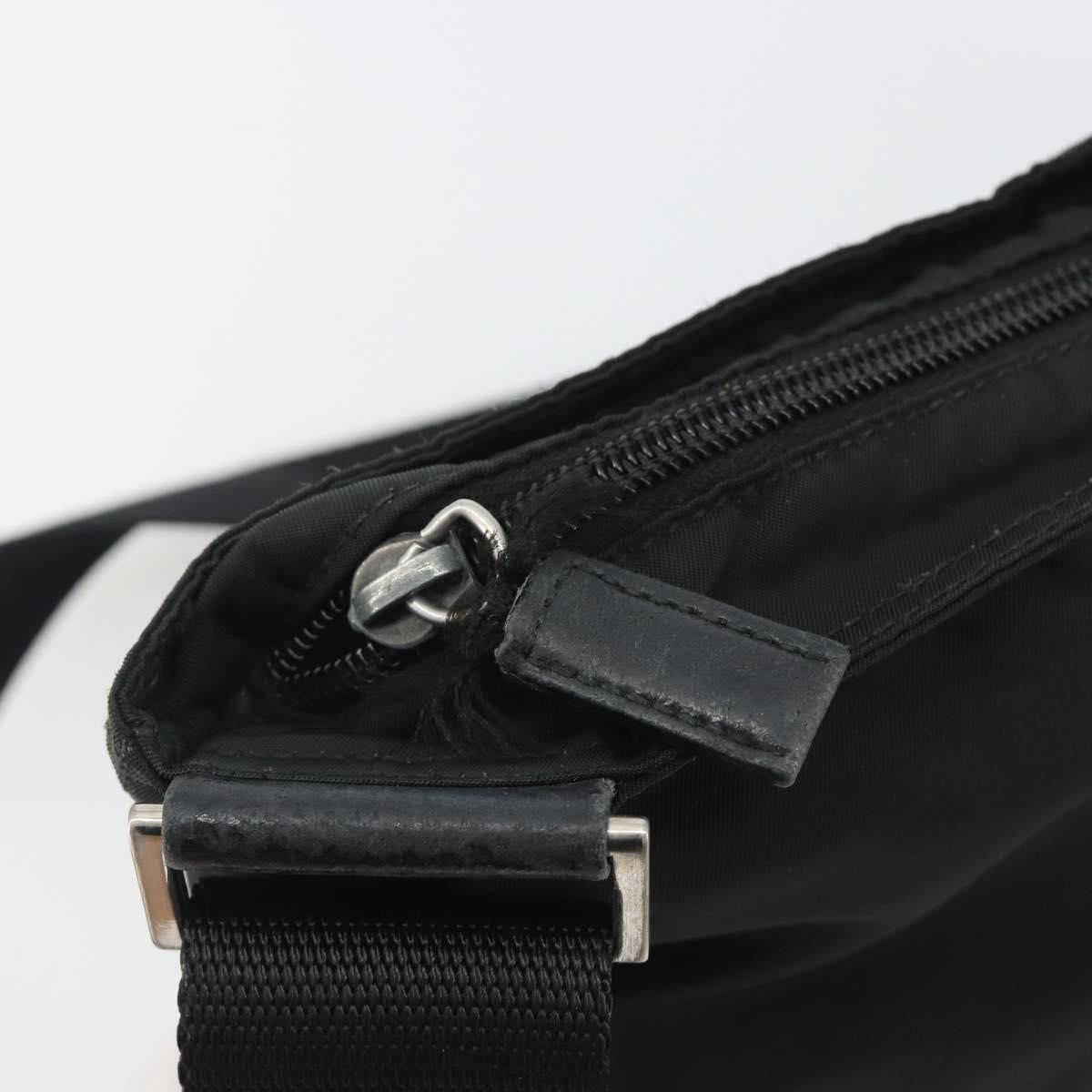 PRADA Shoulder Bag Nylon Black Auth gh414