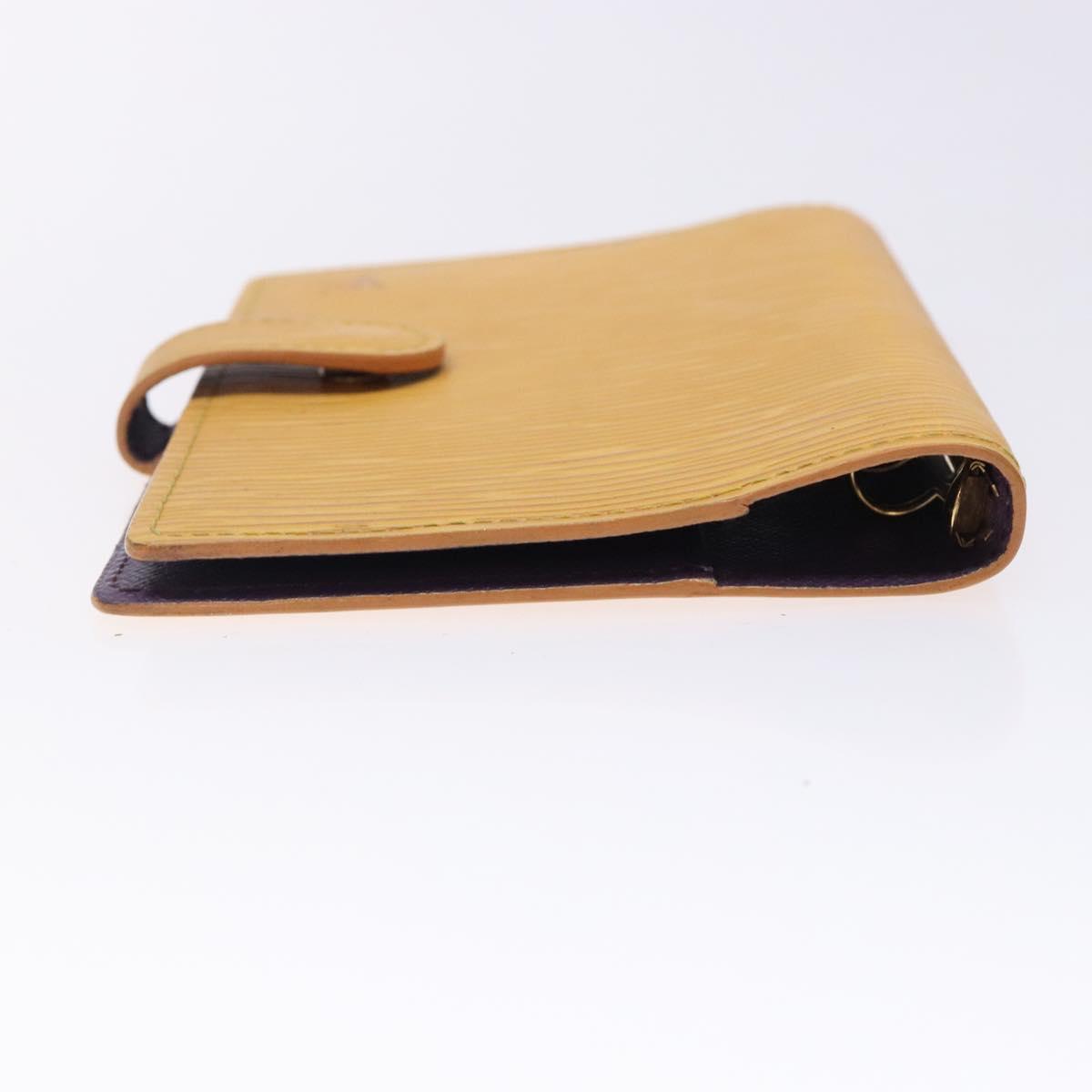 LOUIS VUITTON Epi Agenda PM Day Planner Cover Yellow R20059 LV Auth gh439