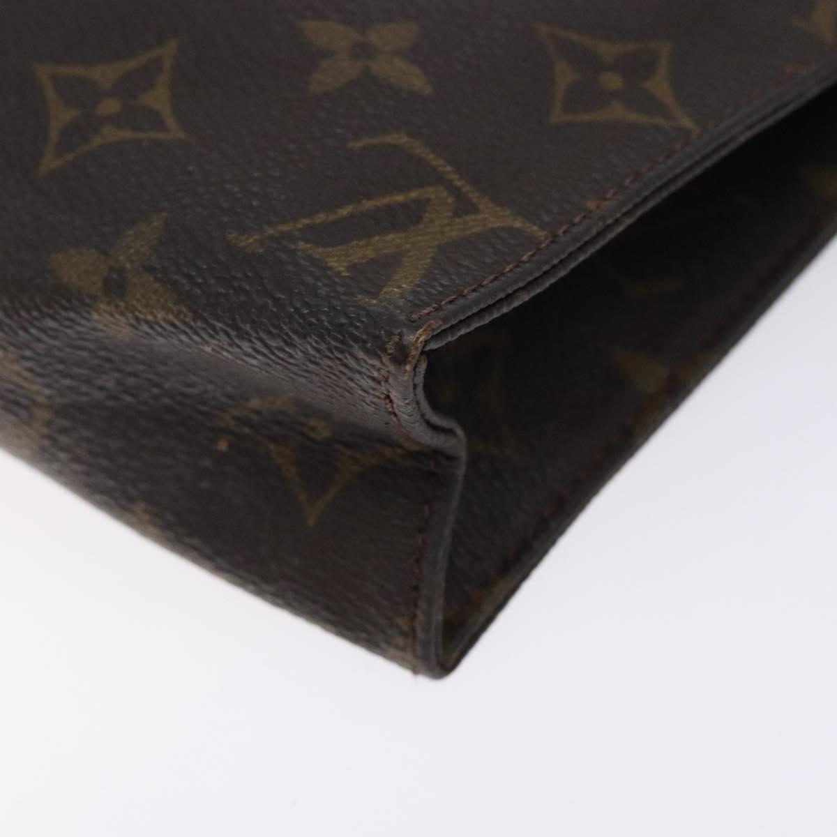 LOUIS VUITTON Monogram Poche Toilette 19 Pouch M47544 LV Auth gh466