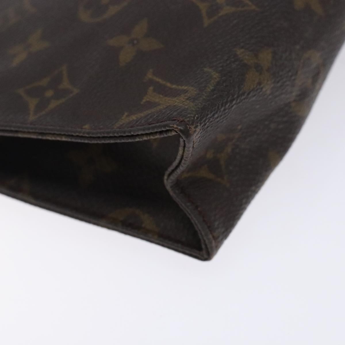 LOUIS VUITTON Monogram Poche Toilette 19 Pouch M47544 LV Auth gh466