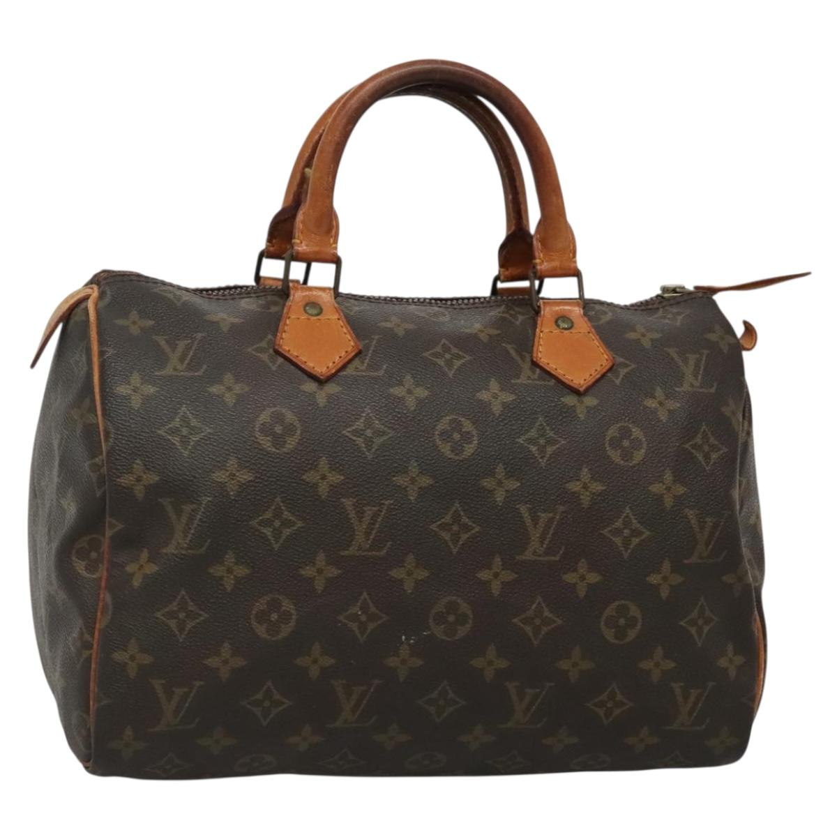 LOUIS VUITTON Monogram Speedy 30 Hand Bag M41526 LV Auth gh478