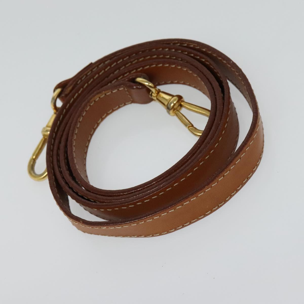 CELINE Macadam Canvas Hand Bag PVC Leather 2way Brown Gold Auth gh488