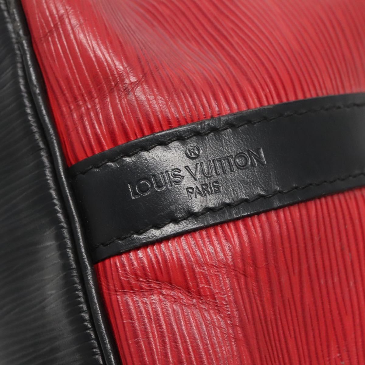 LOUIS VUITTON Epi Petit Noe Shoulder Bag Bicolor Black Red M44017 LV Auth gh506