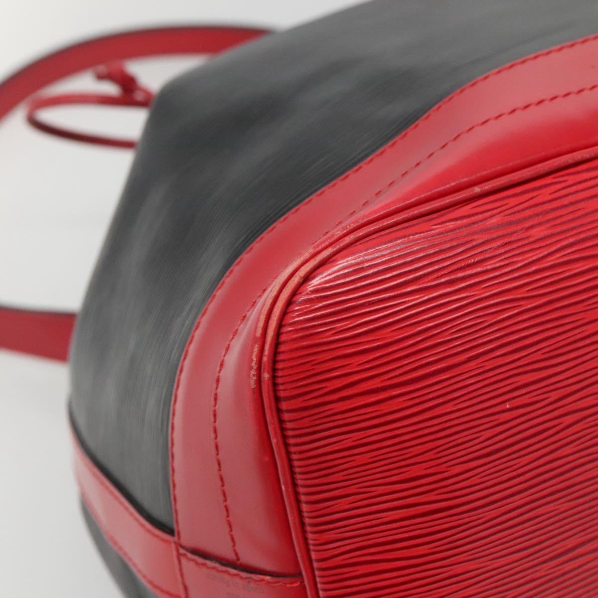 LOUIS VUITTON Epi Noe Shoulder Bag Bicolor Black Red M44017 LV Auth gh522