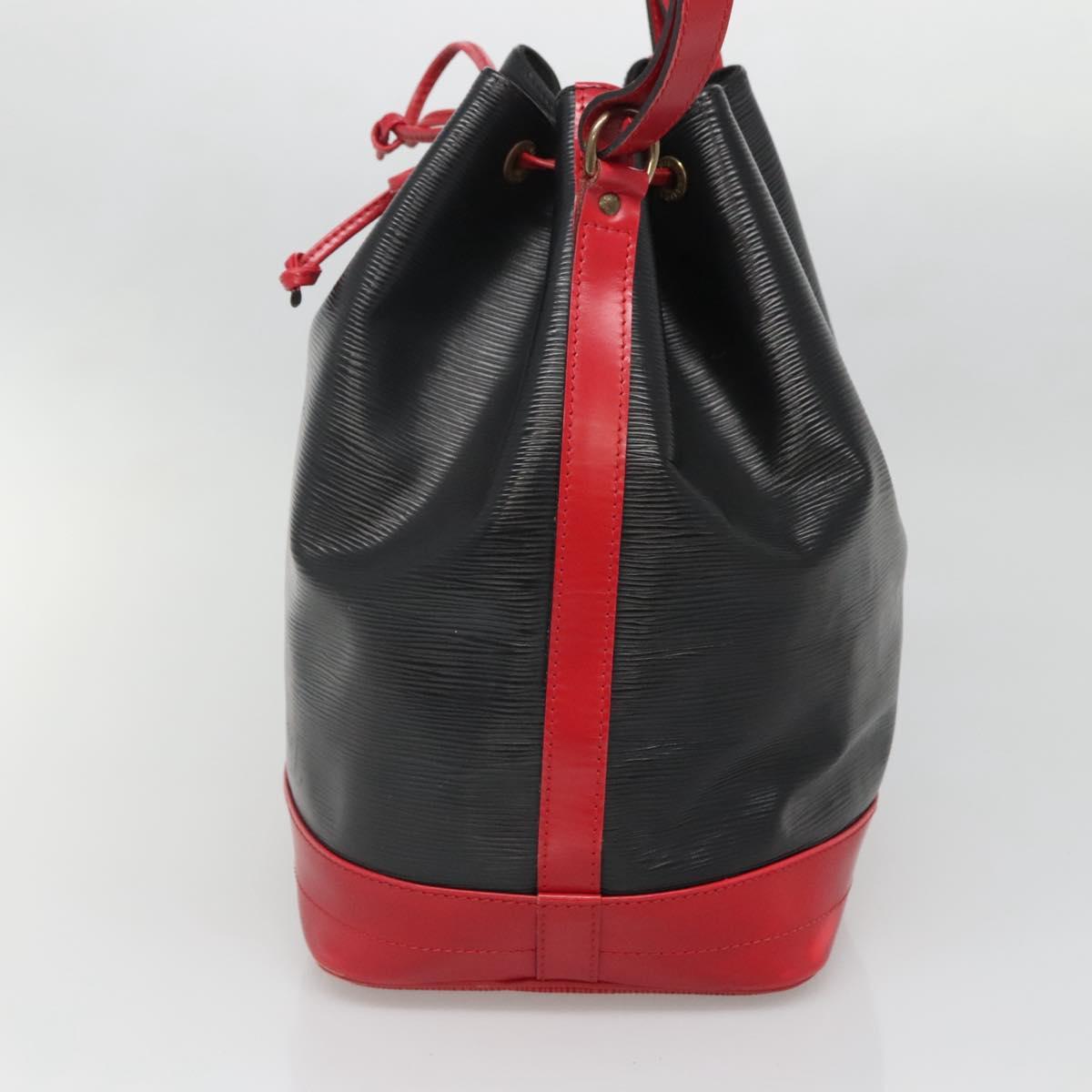 LOUIS VUITTON Epi Noe Shoulder Bag Bicolor Black Red M44017 LV Auth gh522