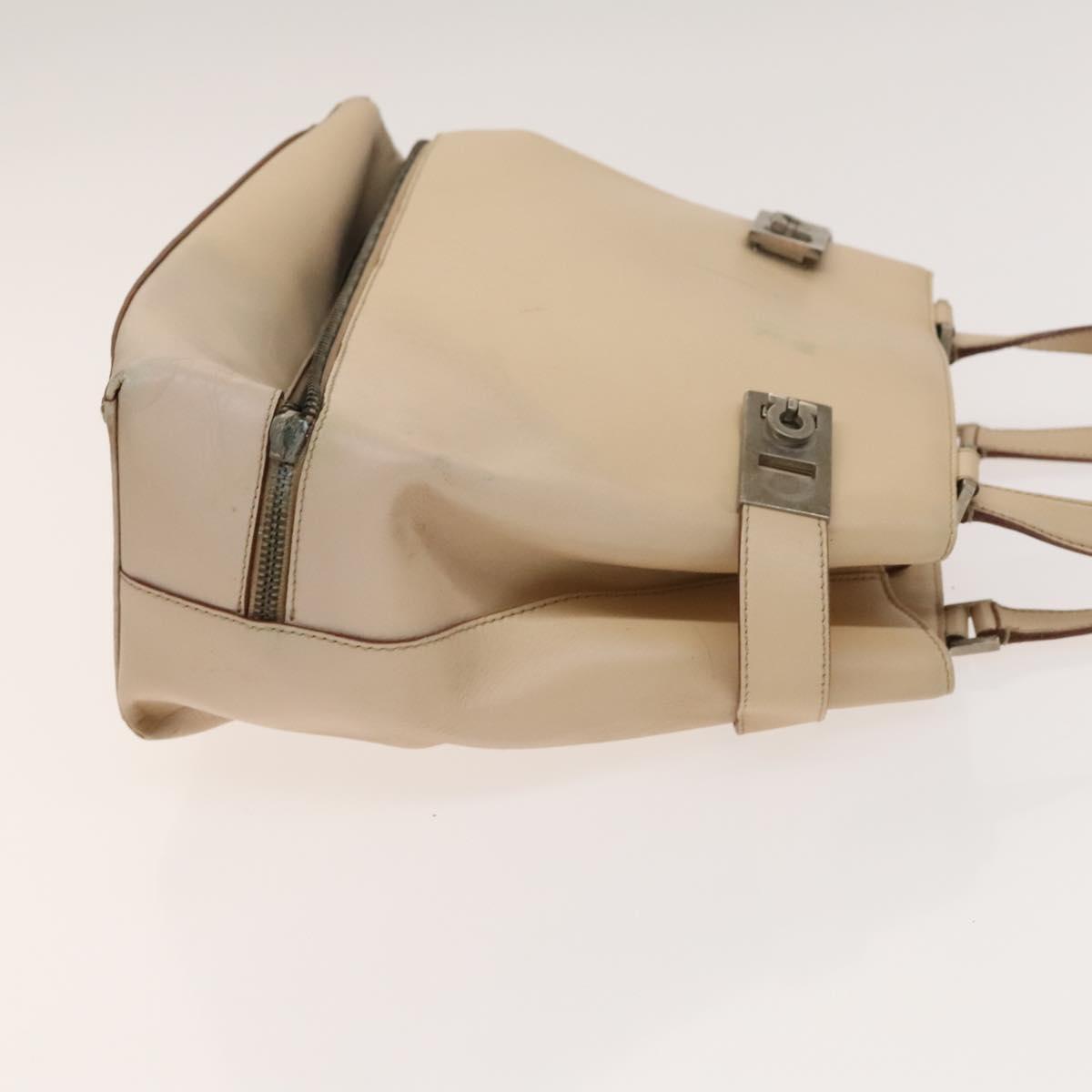 Salvatore Ferragamo Shoulder Bag Leather 2Set Black Beige Auth gh541
