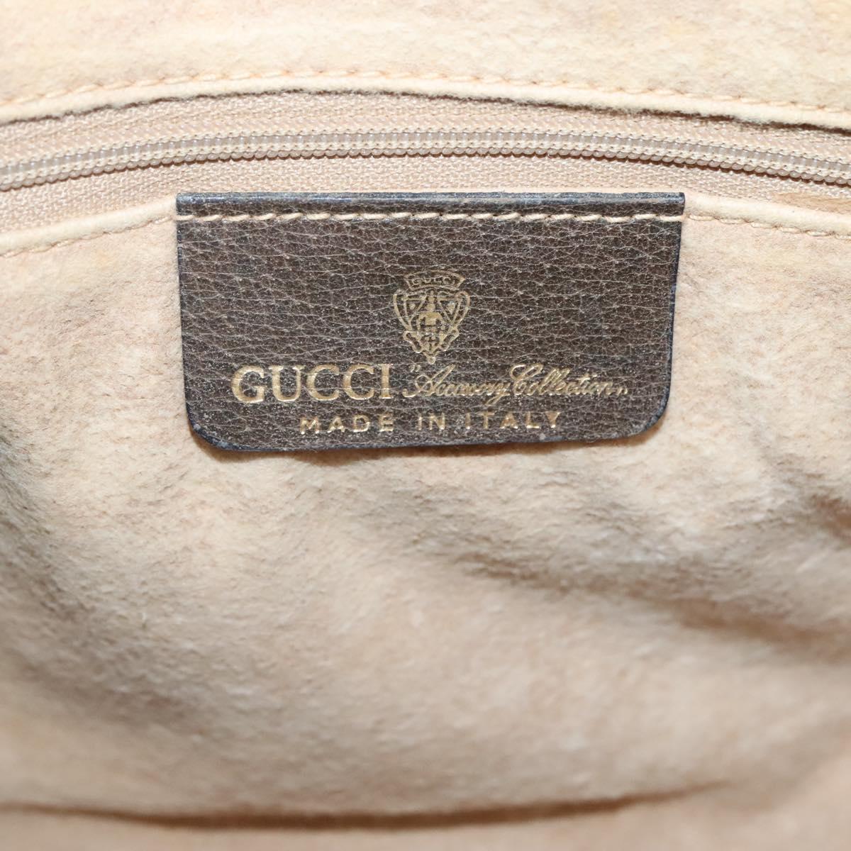 GUCCI GG Supreme Web Sherry Line Shoulder Bag PVC Beige Gold Red Auth gh559