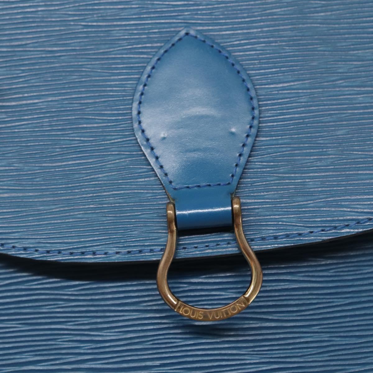 LOUIS VUITTON Epi Saint Cloud GM Shoulder Bag Toledo Blue M52195 LV Auth gh570