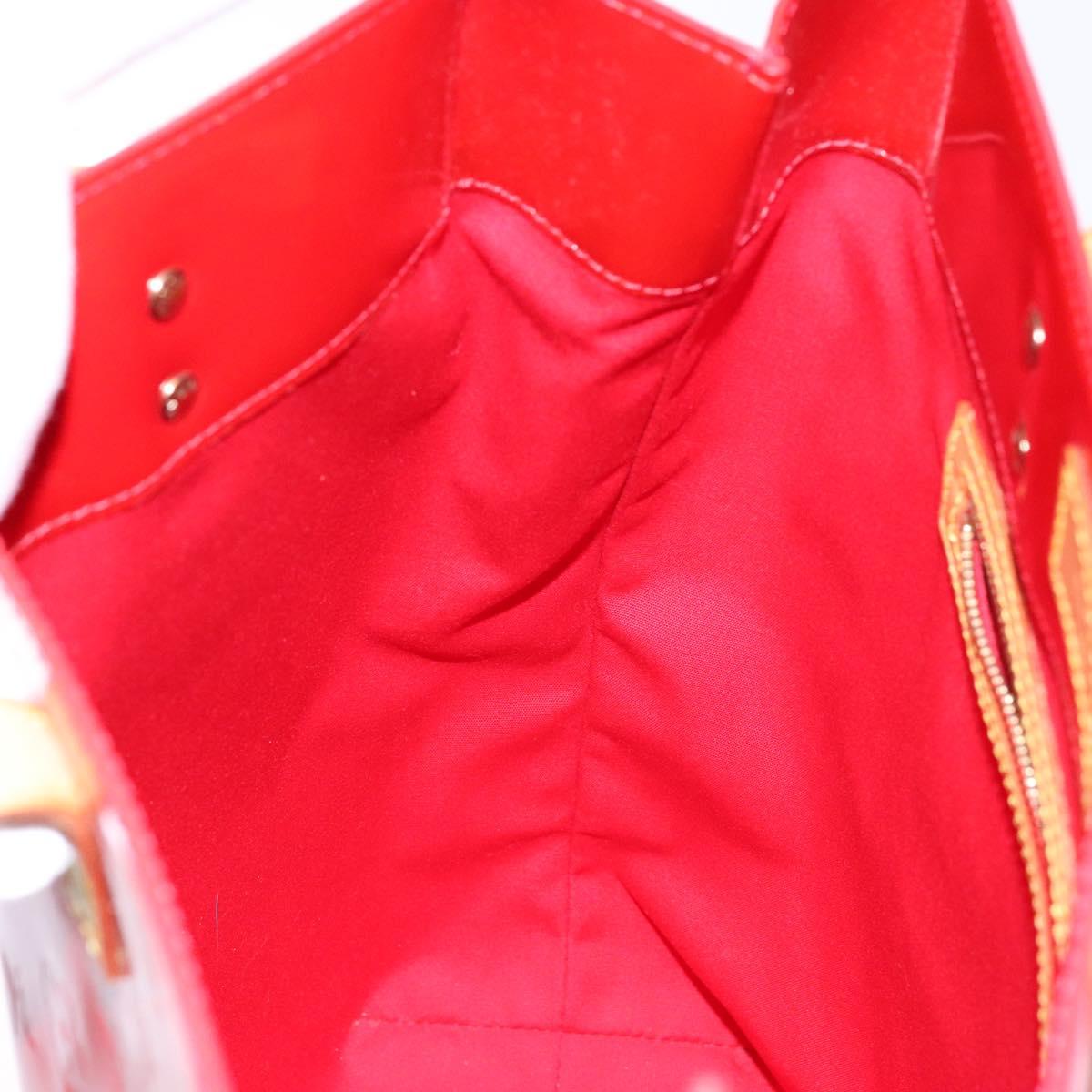 LOUIS VUITTON Monogram Vernis Reade MM Hand Bag Red Rouge M91086 LV Auth gh574