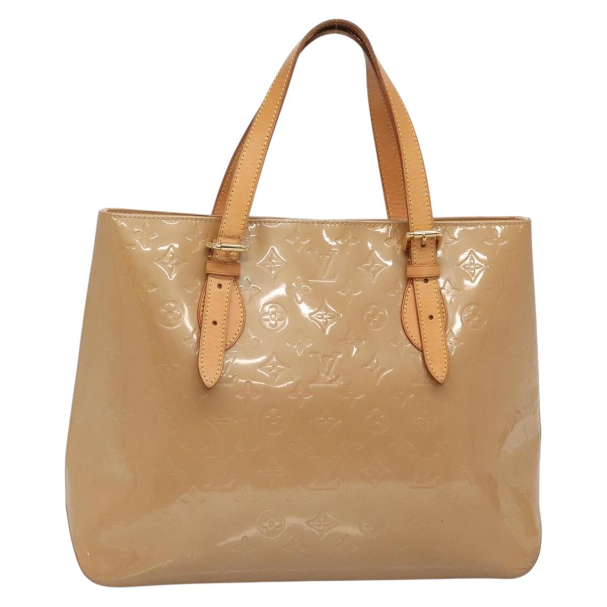 LOUIS VUITTON Monogram Vernis Brentwood Shoulder Bag Noisette M91511 Auth gh577