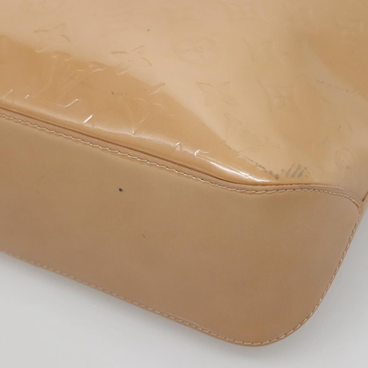 LOUIS VUITTON Monogram Vernis Brentwood Shoulder Bag Noisette M91511 Auth gh577