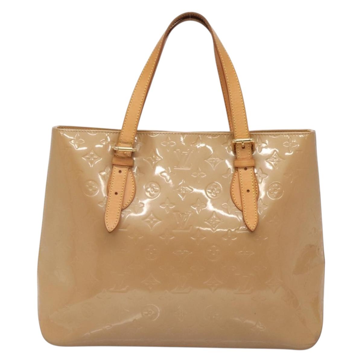 LOUIS VUITTON Monogram Vernis Brentwood Shoulder Bag Noisette M91511 Auth gh577