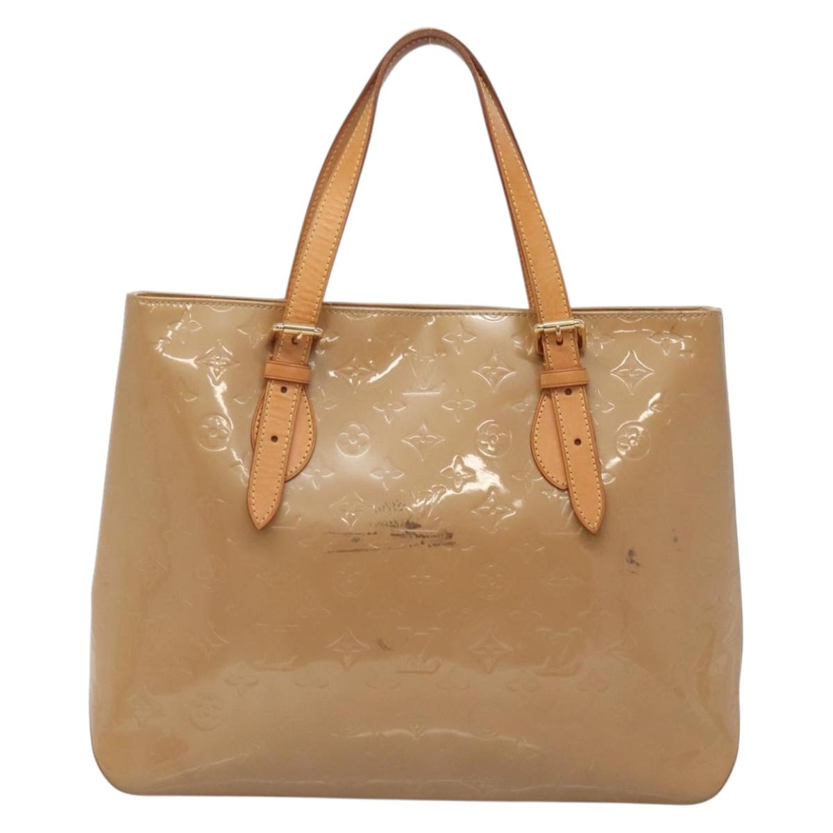 LOUIS VUITTON Monogram Vernis Brentwood Shoulder Bag Noisette M91511 Auth gh577