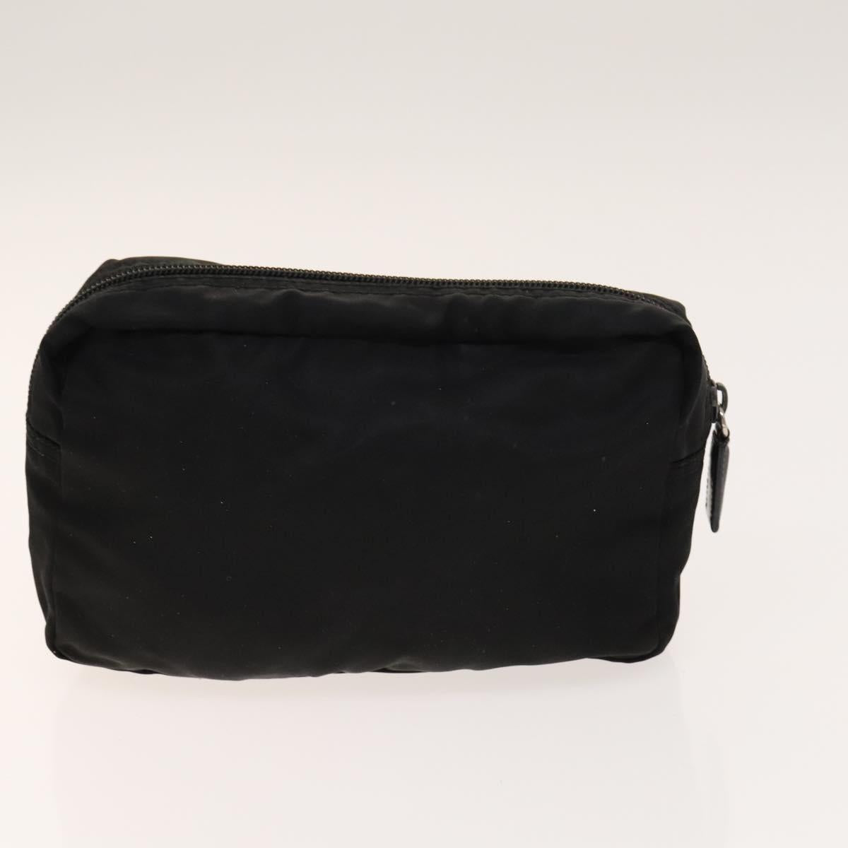 PRADA Pouch Nylon 3Set Black Pink Auth gh587