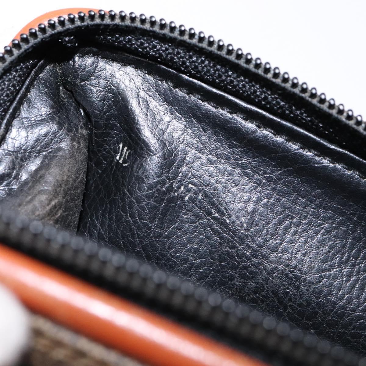 FENDI Pecan Canvas Hand Bag Black Brown Auth gh591