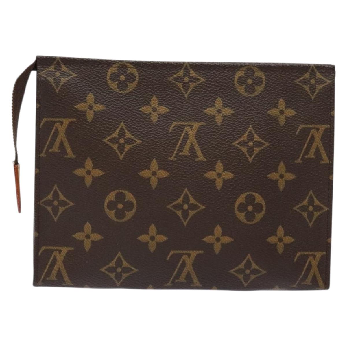 LOUIS VUITTON Monogram Poche Toilette 19 Pouch M47544 LV Auth gh597