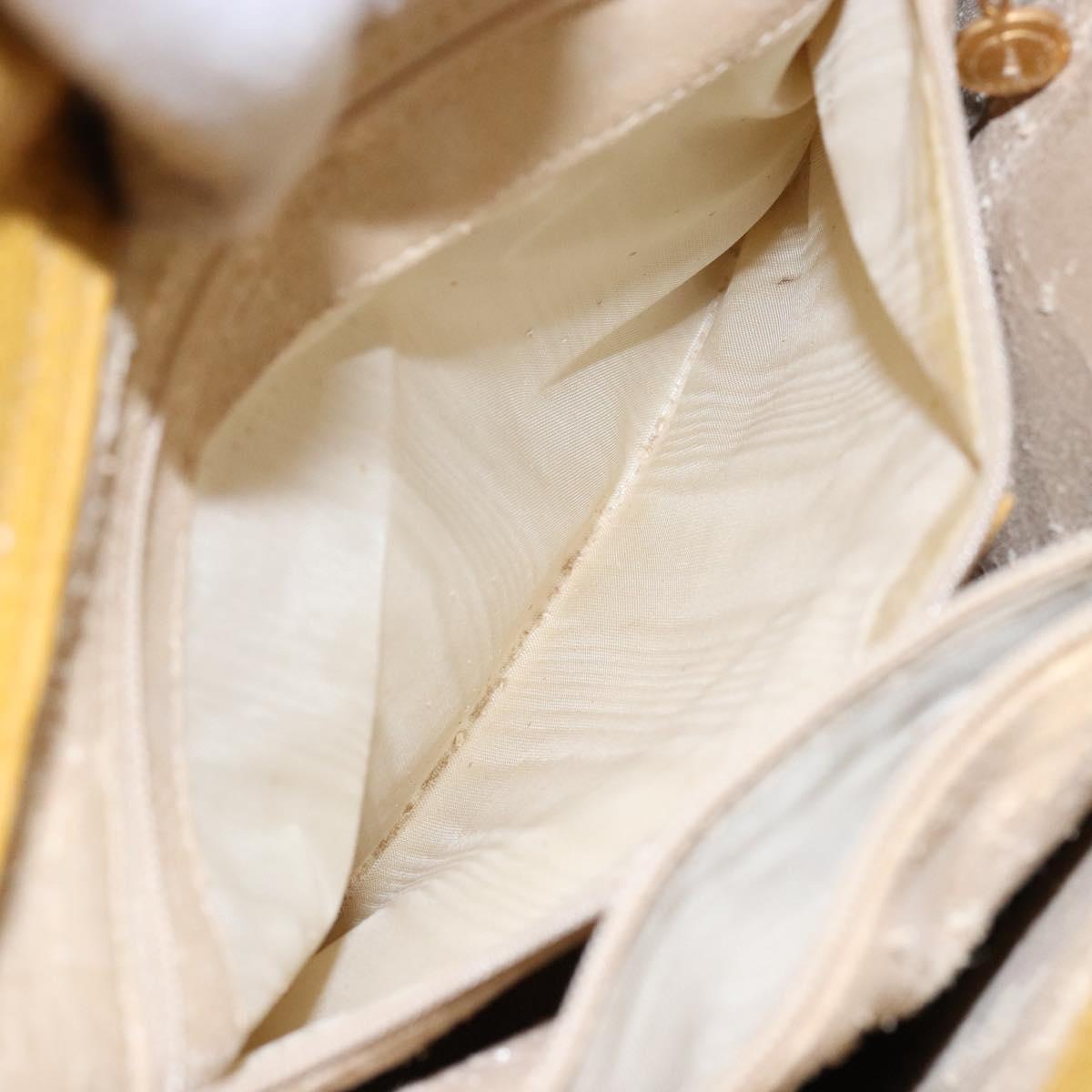 GUCCI Bamboo Hand Bag Suede Leather Yellow Gold 002 2853 0260 0 Auth gh602