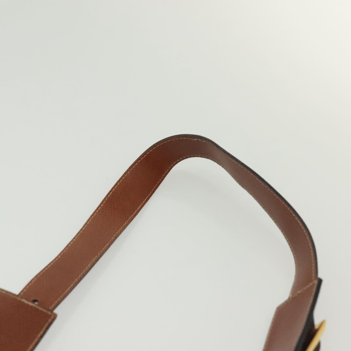 Salvatore Ferragamo Shoulder Bag Leather Brown Auth gh614
