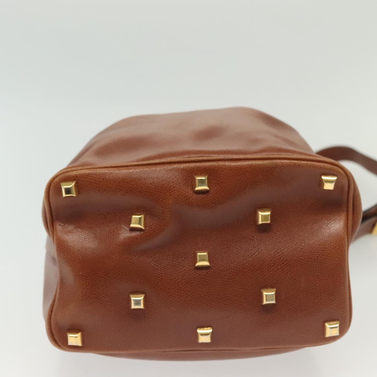 Salvatore Ferragamo Shoulder Bag Leather Brown Auth gh614